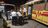 مصدومان حادثه تصادف اتوبوس زائران ایرانی در عراق به بیمارستان شهدای یافت آباد منتقل شدند